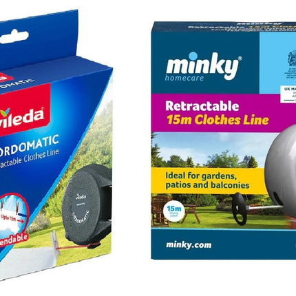 Minky Automatic Retractable Washing Line 15M Vileda Cordomatic Outdoor Dry Reel