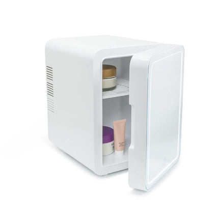 4L Portable Mini Beauty Fridge with LED Mirror Small Cooler for Skincare Make Up