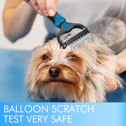 Dematting Comb for Dogs and Cats, Onecut Pet Grooming Rake and Brushes for Small