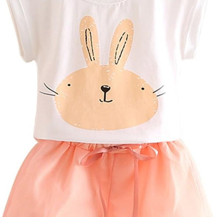 Little Girls Outfits Bunny Cute Tops and Shorts Summer