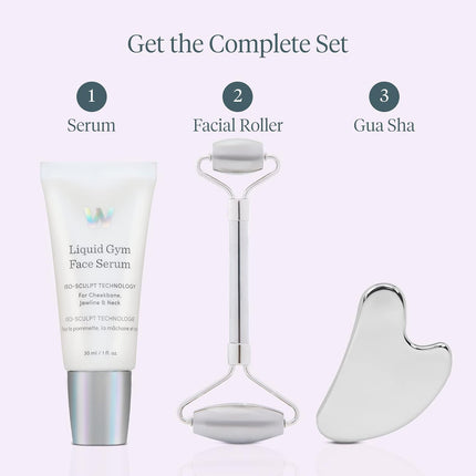 Liquid Gym Facial Roller, Stainless Steel Face Roller Massager for Puffy Eyes and Dark Circles, Face Sculpting Tool