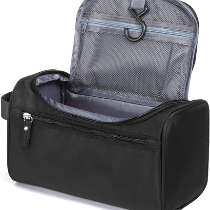 Toiletry Bag,  Hanging Wash Bag Travel Toiletry Bag Waterproof Bathroom Bag for Men and Women Travel Toiletry Makeup Organizer (Black)