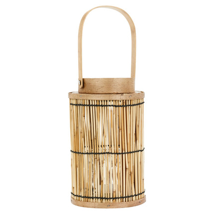 Bamboo Hanging Lantern Handle with Glass Candle Tea Light Holder Wedding Decor