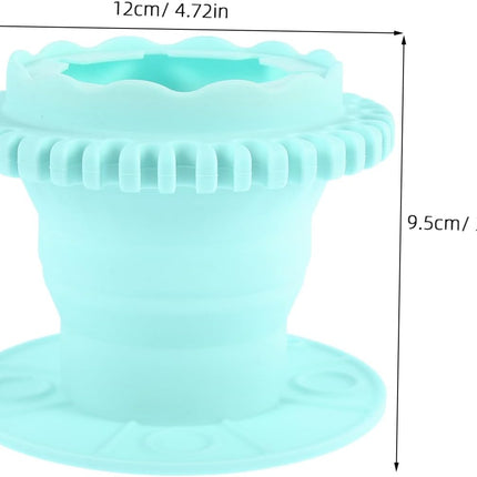 Space-Saving Makeup Brush Cleaner Box Silicone Makeup Sponge Cleaner Multipurpose Beauty Tool Cleaning Box