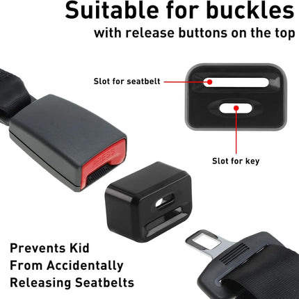 QOPAHI Car Seat Buckle Guard, Kids/Special Needs Seatbelt Locks, Belt Buckle Hol