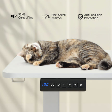 140 X 60 CM Height Adjustable Standing Desk with 3 Memory Heights