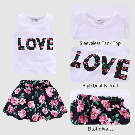 Little Girls Outfits Floral Slip Summer Holiday