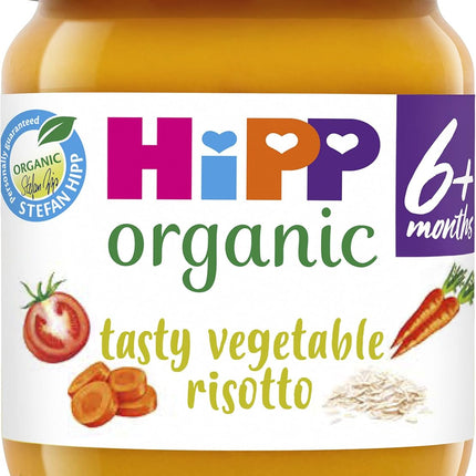 Hipp Organic Tasty Vegetable Risotto Baby Food Jar 6+ Months (6 X 125G)
