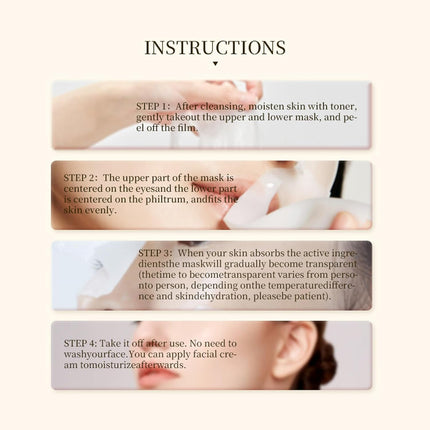 Biocollagen Face Mask, 4Pcs Deep Overnight Moisturising Mask, Collagen Night Skin Care, Reduce Fine Lines Smooth Wrinkles Shrink Pores, Improve Elasticity