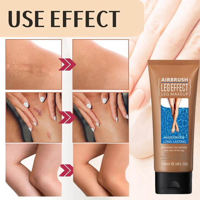 118Ml Professional Leg Makeup and Concealer - Waterproof Full Coverage Body Scar Cover up for Veins - Long Lasting No Transfer Lotion 03#
