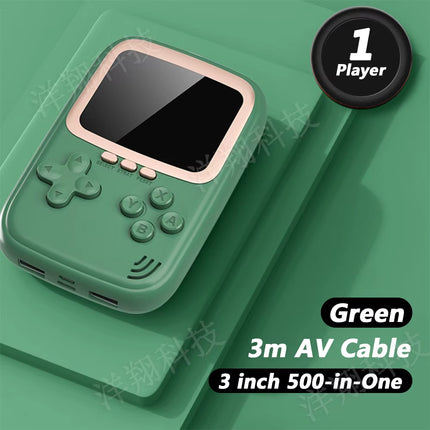 Handheld Game Console Portable Game Player 10000 Mah Large Capacity Power Bank 500 Retro Games Video Game with Charging Cable