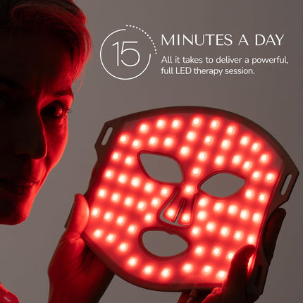 Adara Skin Lite –FDA LED Face Mask with Red Light Therapy, 1072Nm Deep Near-Infrared, Anti-Aging & Firming, Reduces Fine Lines, Wrinkles & Redness. Portable & Rechargeable. Opal Green