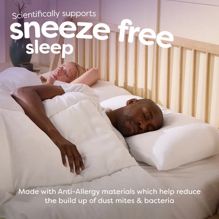 anti Allergy Firm Support Pillow Set (4) - Ideal for Side Sleepers & Spinal Alignment
