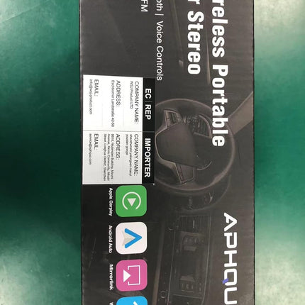 Carplay Screen for Car, 7'' Wireless App-Le Carplay & Android Auto Car Stereo, Portable Car Play Touch Screen Digital Media Receivers with GPS Navigation/Mirror Link/Bluetooth/Fm/Aux/Usb