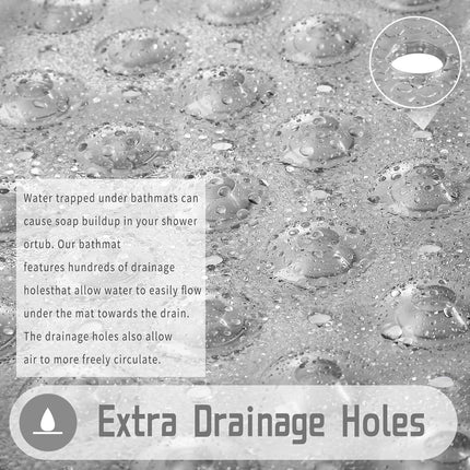 53 X 53 Cm Non Slip Bath Mat Square Shower Mat Anti-Mold Rubber Strong Suction