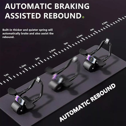 Abdominal Wheel Automatic Rebound Elbow Support Anti-Slip Fitness AB Roller