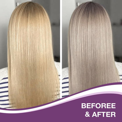 Purple Hair Mask 500Ml Neutralizes Yellow Tones Deep Nourish Brighten Hair for Light Blonde, Platinum, White or Grey Hair