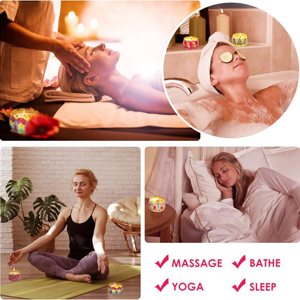 Scented Candles Gifts for Women, Pack of 6 Natural Aromatherapy Candles Set, Candles Gifts for Women, Portable Travel Tin Candles for Stress Relief and Relaxation of the Body for Women Gift