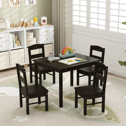 Kids Table and 4 Chairs Set for Toddlers Dining, Drawing, Reading