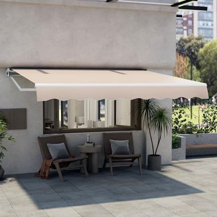 3.6 X 3 M Patio Retractable Awning with Manual Crank Handle