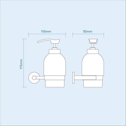 Nes Home Wall Mounted Soap Dispenser Matte Black