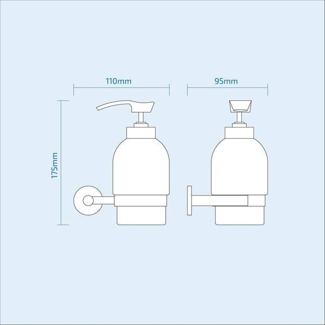 Nes Home Wall Mounted Soap Dispenser Matte Black