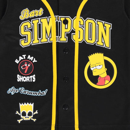 Boys Bart Simpson Baseball Jersey Shirt and Shorts Clothing Set- Little and Big Boys Sizes 4-20