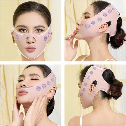 2 Pcs Chin Strap for Sleeping, Reusable V Line Face Lifting Chin Mask for Jawline Shaper, Face Contouring