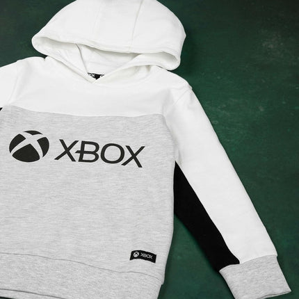 Hoodie for Boys & Girls | Kids White Grey Game Console Logo Hooded Sweatshirt | Childrens Gamers Jacket Clothing Merchandise
