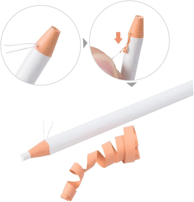 Waterproof Eyebrow Pen 2Pcs White Smooth Eyebrow Pencil Sweat-Resistant Smudge-Proof Makeup for Precise Eye Brow Drawing