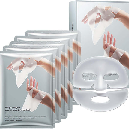 Hydrating & Moisturizing Deep Collagen Face Mask - Anti-Wrinkle, Lifting, & Delicate for a Youthful Glow