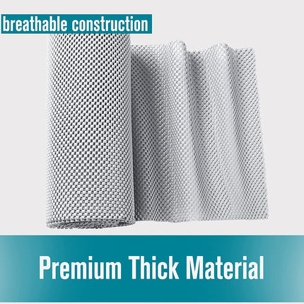 Shelf Liner, Non-Adhesive Roll Drawer Liners 12 Inches X 20 Feet, Non Slip Grip Durable Strong Clean, Shelving Liner for Kitchen Cabinets,Storage, Desks, Kitchenware, Tableware, Light Gray