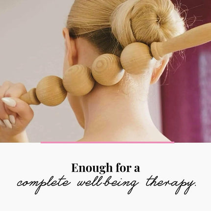Accessories anti Cellulite Ball Massage Device Massager Roller with Handle Maderotherapy Wooden