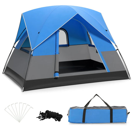 3-Person Outdoor Camping Tent with Removable Floor Mat