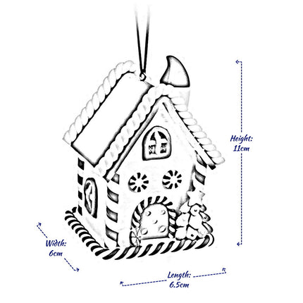 Gingerbread House Christmas Tree Decoration LED Colour Changing Hanging Ornament
