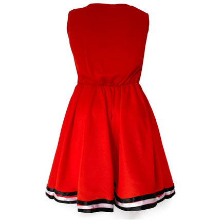 Childrens Kids Zombie Cheerleader Fancy Dress Costume & Blood Halloween