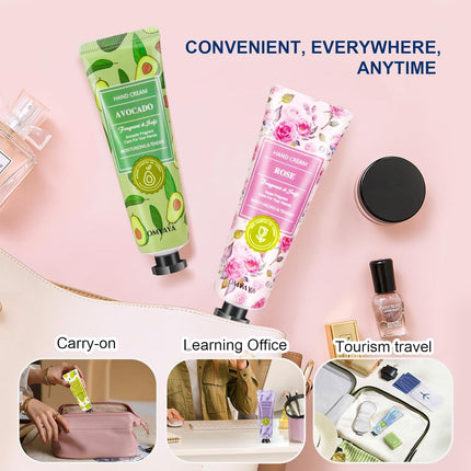 14 Pack Hand Cream Gift Set, Floral Assorted Mini Hand Foot Cream, Christmas Gifts Day Night Cream Moisturizer for Winter Rough Dry Hands, Body Cream Gift Set for Birthday Mothers Day Gifts (420Ml)