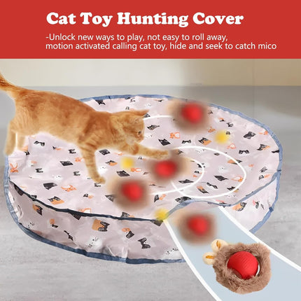 Smart Cat Toys Interactive Chirping Hide and Seek Cat Catching Game Ball