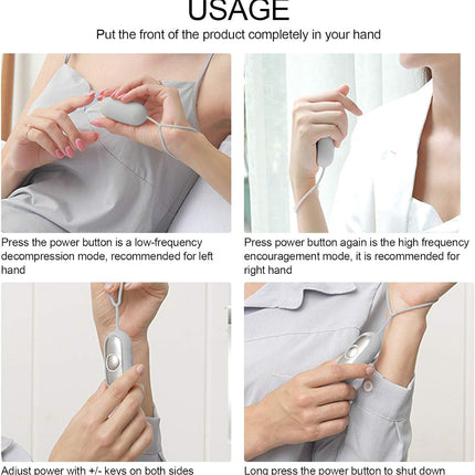 Sleep Aid Device, Anxiety Relief for Adults USB Rechargeable Microcurrent Calm Palm Sleep Instrumen, Portable Sleep Aids for Insomnia Relief, Relieve Anxiety and Stress(Silver)