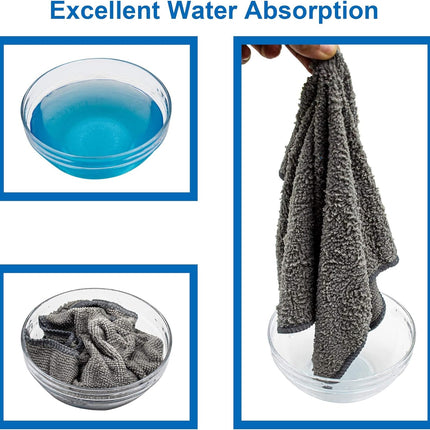 Microfibre Cloth- Pack of 50, Multifunctional Microfibre Towels,30X40Cm, Highly Absorbent Microfiber Duster Cloths for Kitchen, Lint-Free,Streak-Free Cleaning Cloths for Car