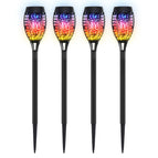 4Pcs Solar Flame Ligth-Colorful