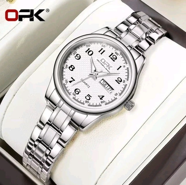 Ladies Luxury Silver Wristwatch Waterproof Stainless Steel Elegant Quartz Watch