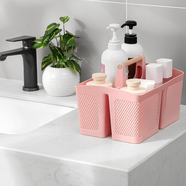 Rejomiik Portable Shower Caddy Basket Plastic Cleaning Caddy Organizer Storage T