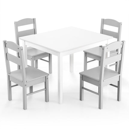 Kids Table and 4 Chairs Set for Toddlers Dining, Drawing, Reading