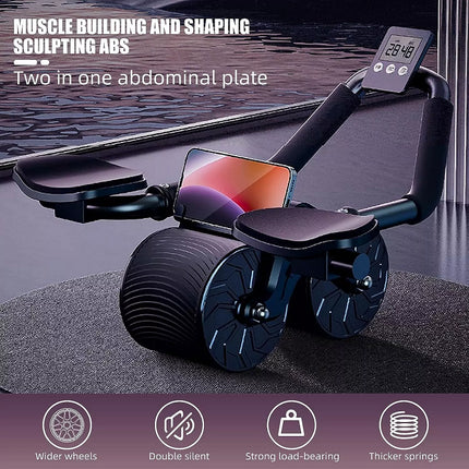 Abdominal Wheel Automatic Rebound Elbow Support Anti-Slip Fitness AB Roller