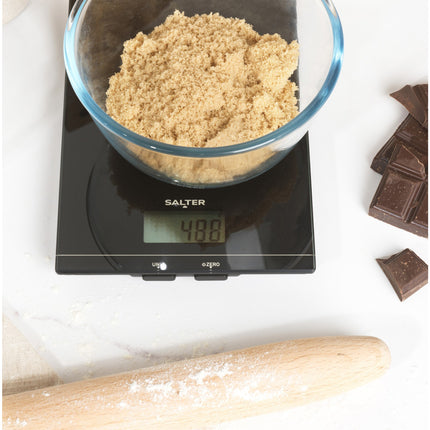 Salter Glass Electronic Kitchen Scale – Digital Scale, Add & Weigh, LCD Display