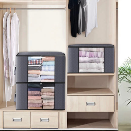 8X Clothes Storage Bags with Zips Bedroom Large Collapsible Storage Box Bedding