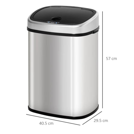 Sensor Dustbin Touchless Trash Can Automatic Stainless Steel 48L