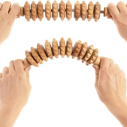 Accessories Wooden anti Cellulite Massage Flexi Massager Roller with Handle Maderotherapy Wood 40 Cm