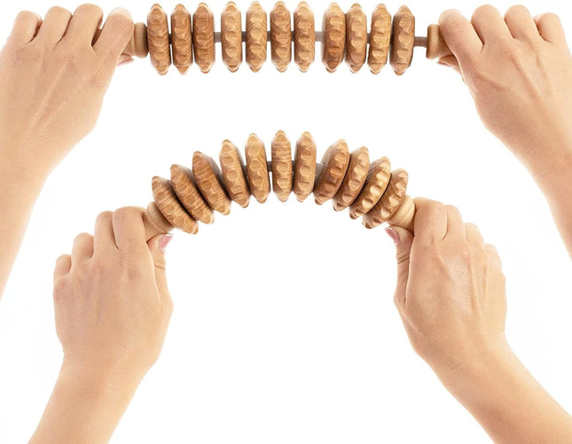 Accessories Wooden anti Cellulite Massage Flexi Massager Roller with Handle Maderotherapy Wood 40 Cm